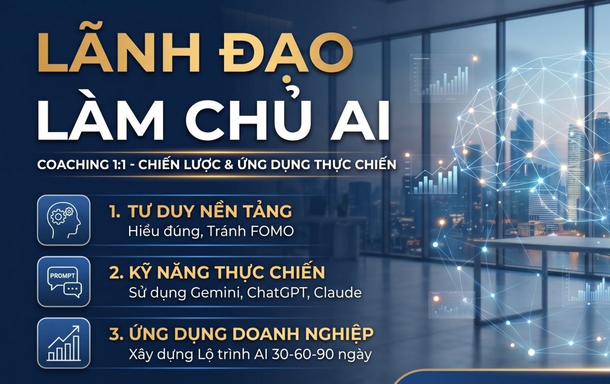 Coaching 1:1 - Chiến lược và Ứng dụng AI dành cho lãnh đạo